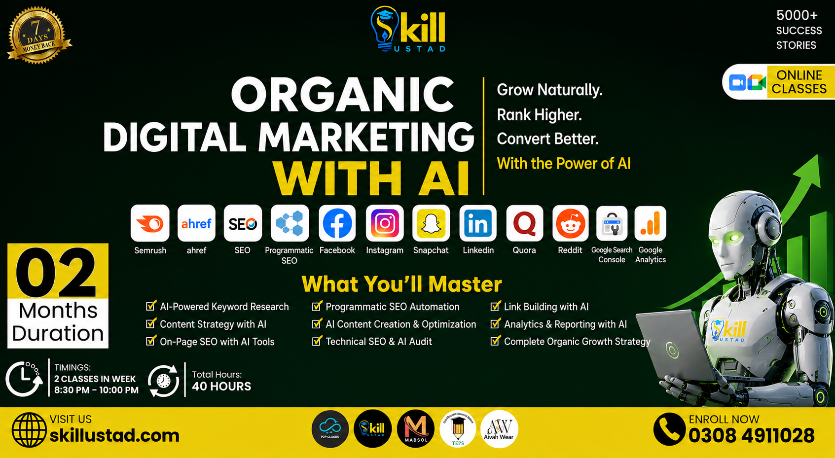 Organic Digital Marketing with AI Course in Lahore | SEO, Content & AI